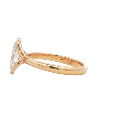 Oval Lab-Grown Diamond Half-Bezel Ring