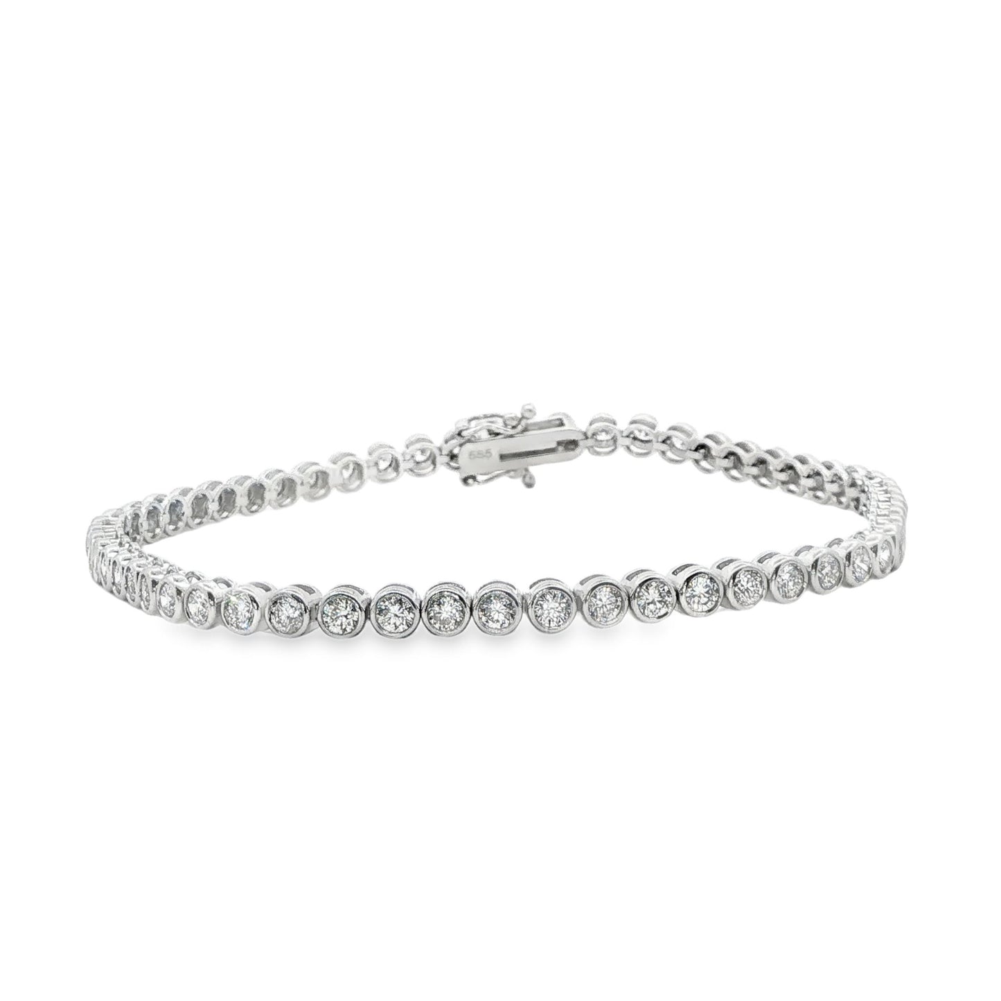 14K White Gold Lab Grown Diamond Tennis Bracelet