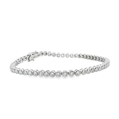 14K White Gold Lab Grown Diamond Tennis Bracelet