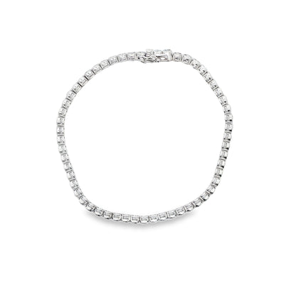 14K White Gold Lab Grown Diamond Tennis Bracelet
