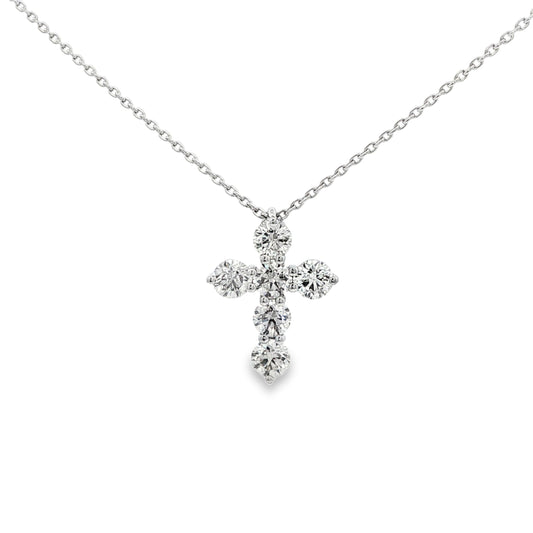 1.0 CTW Diamond Cross Necklace
