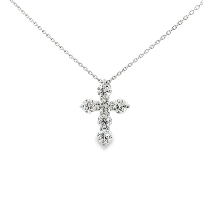 1.0 CTW Diamond Cross Necklace
