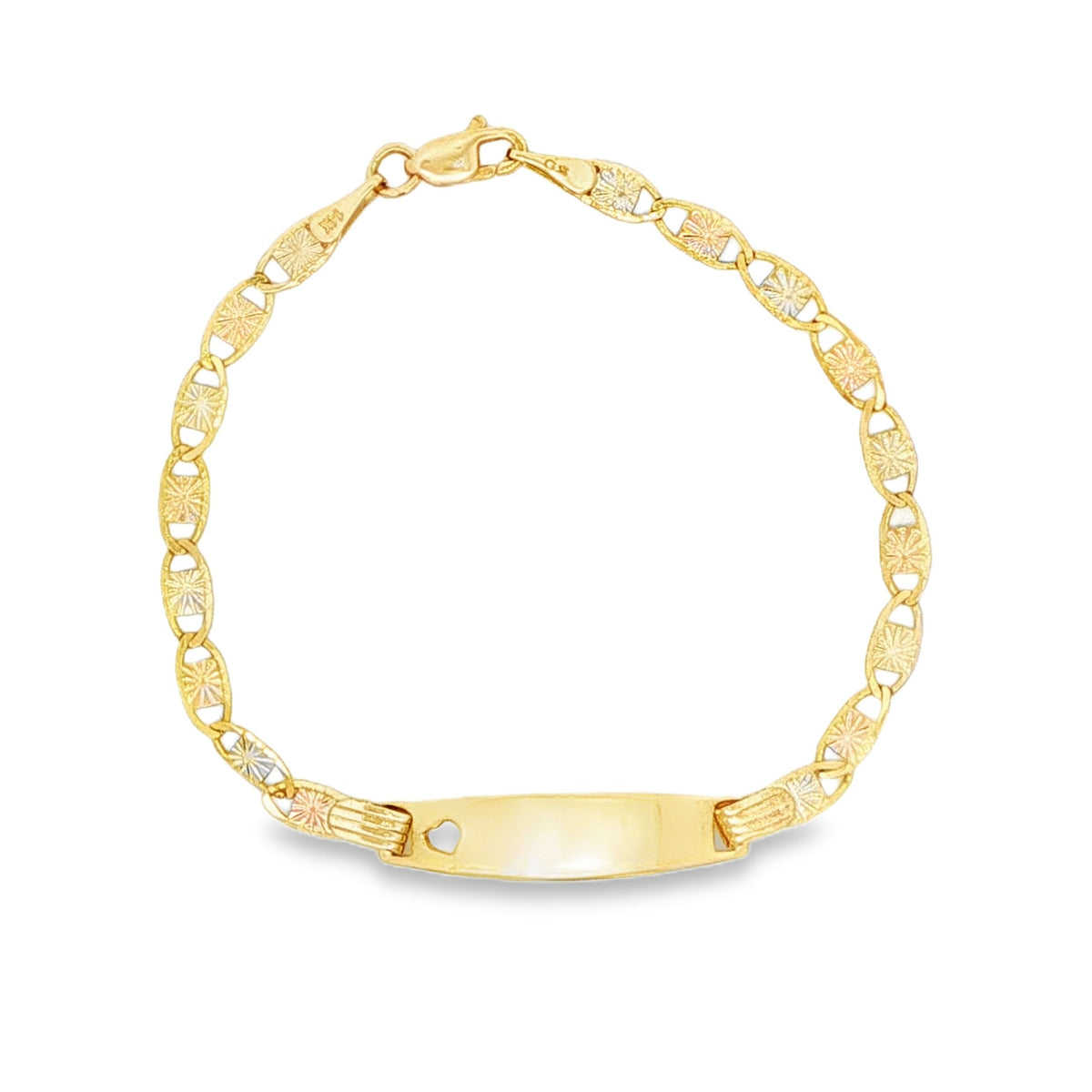 Tri-Color Gold Children's ID Bracelet