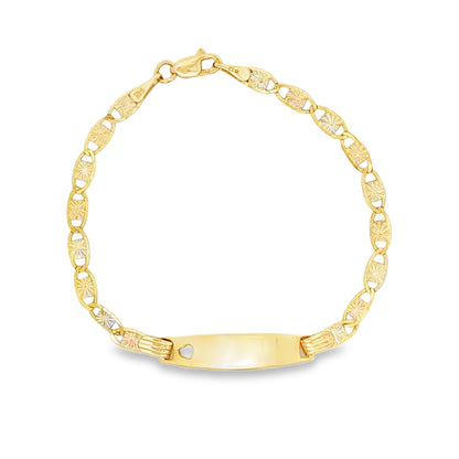 Tri-Color Gold Children's ID Bracelet