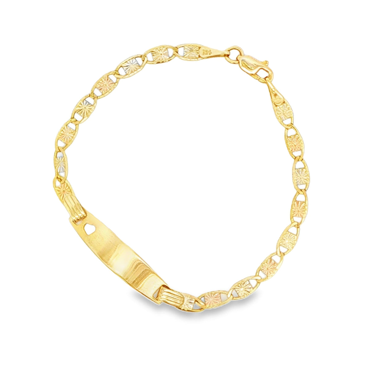 Tri-Color Gold Children's ID Bracelet
