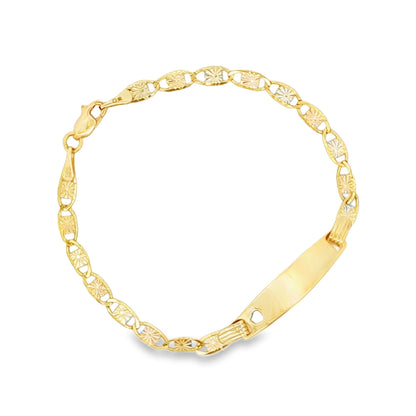 Tri-Color Gold Children's ID Bracelet