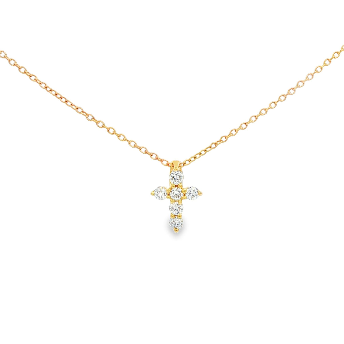0.15 CTW Diamond Cross Pendant Necklace