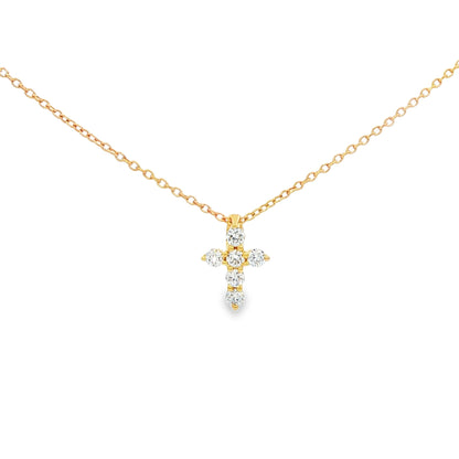 0.15 CTW Diamond Cross Pendant Necklace
