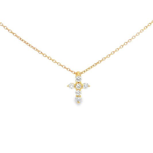 0.15 CTW Diamond Cross Pendant Necklace