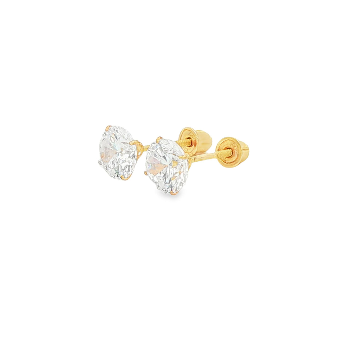 5mm Clear CZ Stud Earrings