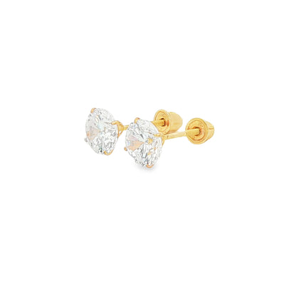 5mm Clear CZ Stud Earrings
