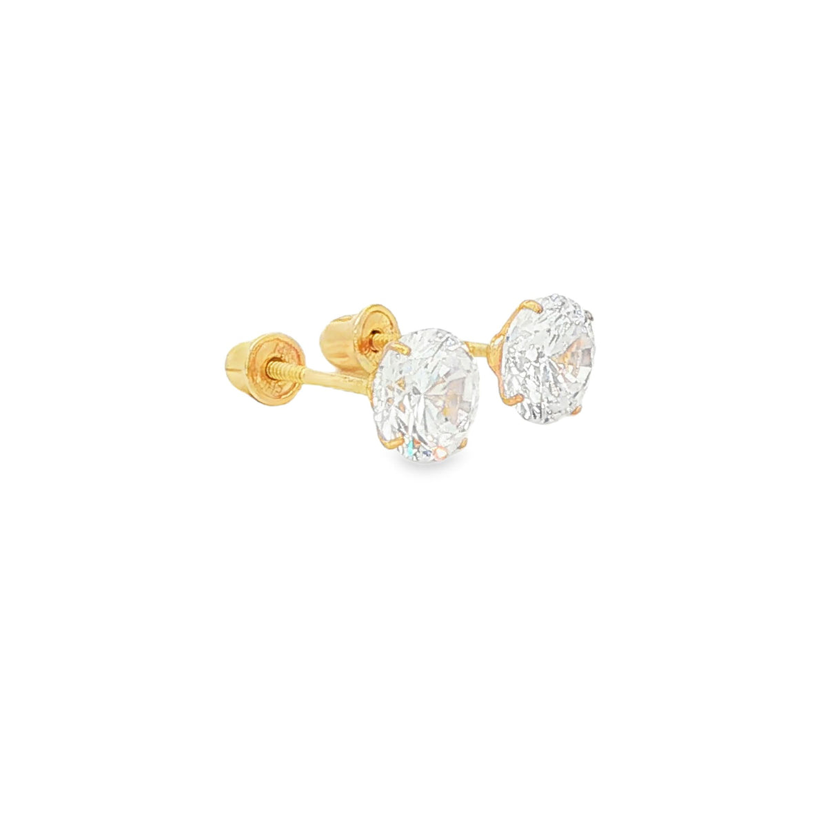5mm Clear CZ Stud Earrings