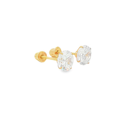 5mm Clear CZ Stud Earrings