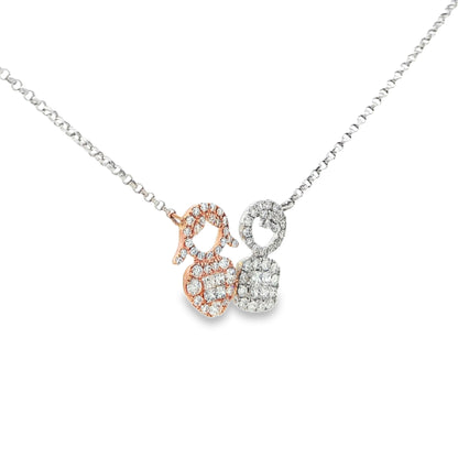 3/5 CT TW. Diamond Boy & Girl Pendant