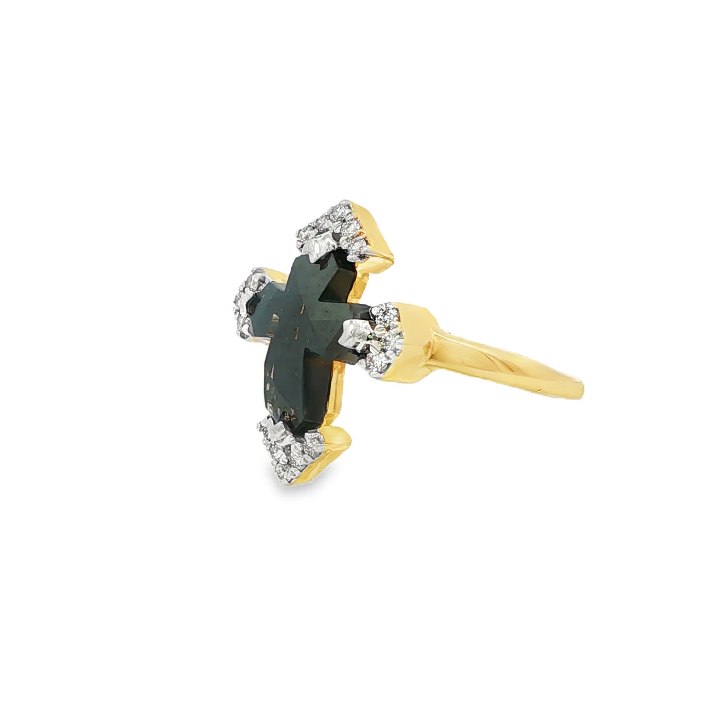 2 CT TW. Diamond Cross Fashion Ring