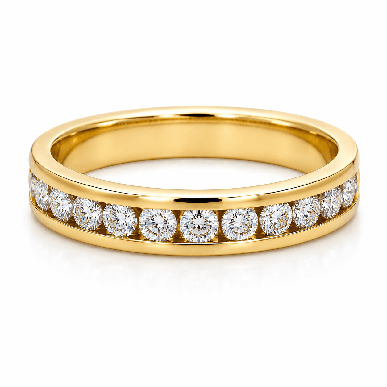 Channel-Set Diamond Wedding Band