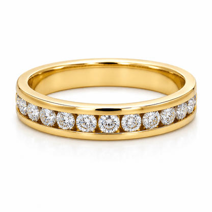 Channel-Set Diamond Wedding Band