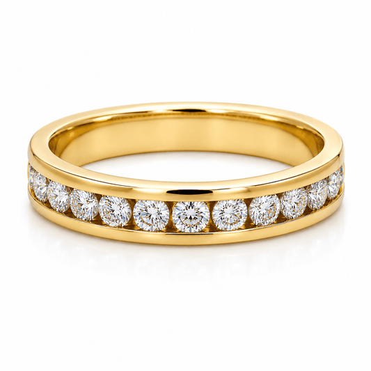 Channel-Set Diamond Wedding Band