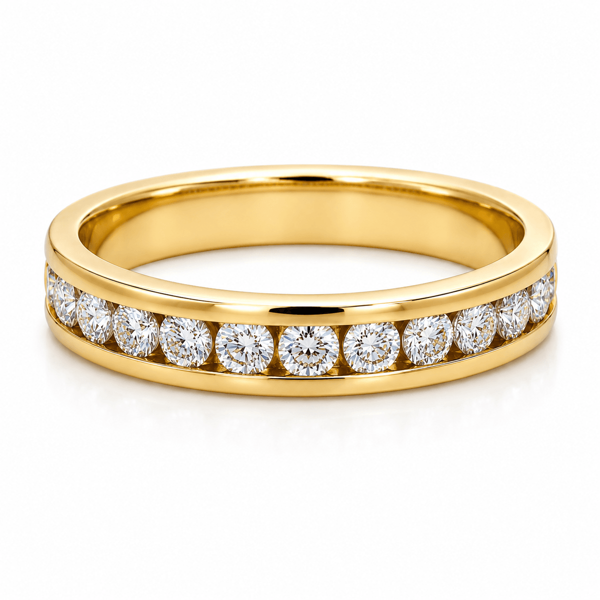 1/2 CT TW. Channel-Set Diamond Wedding Band