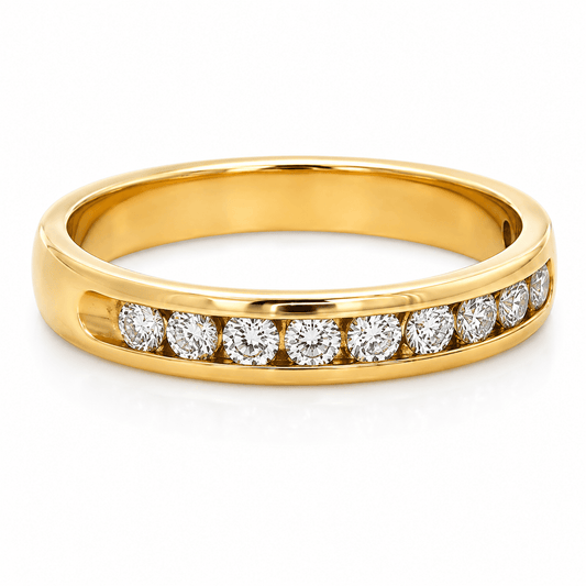 1/2 CT TW. Channel-Set Diamond Wedding Band