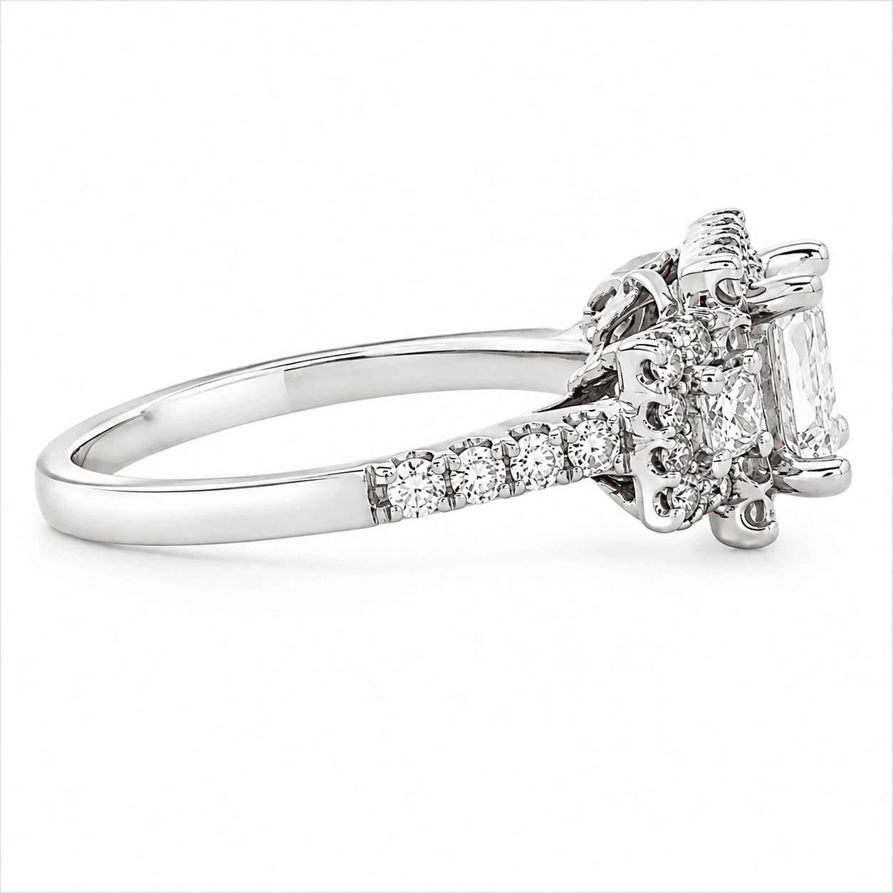 Three-Stone Diamond Engagement Ring