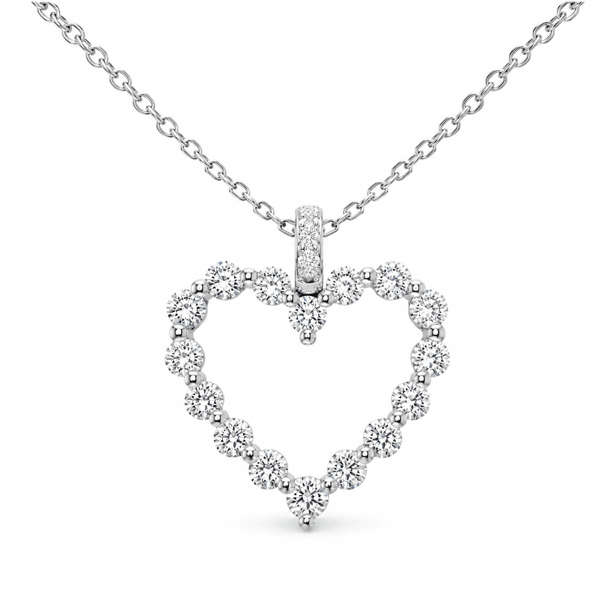Diamond Heart Pendant Necklace