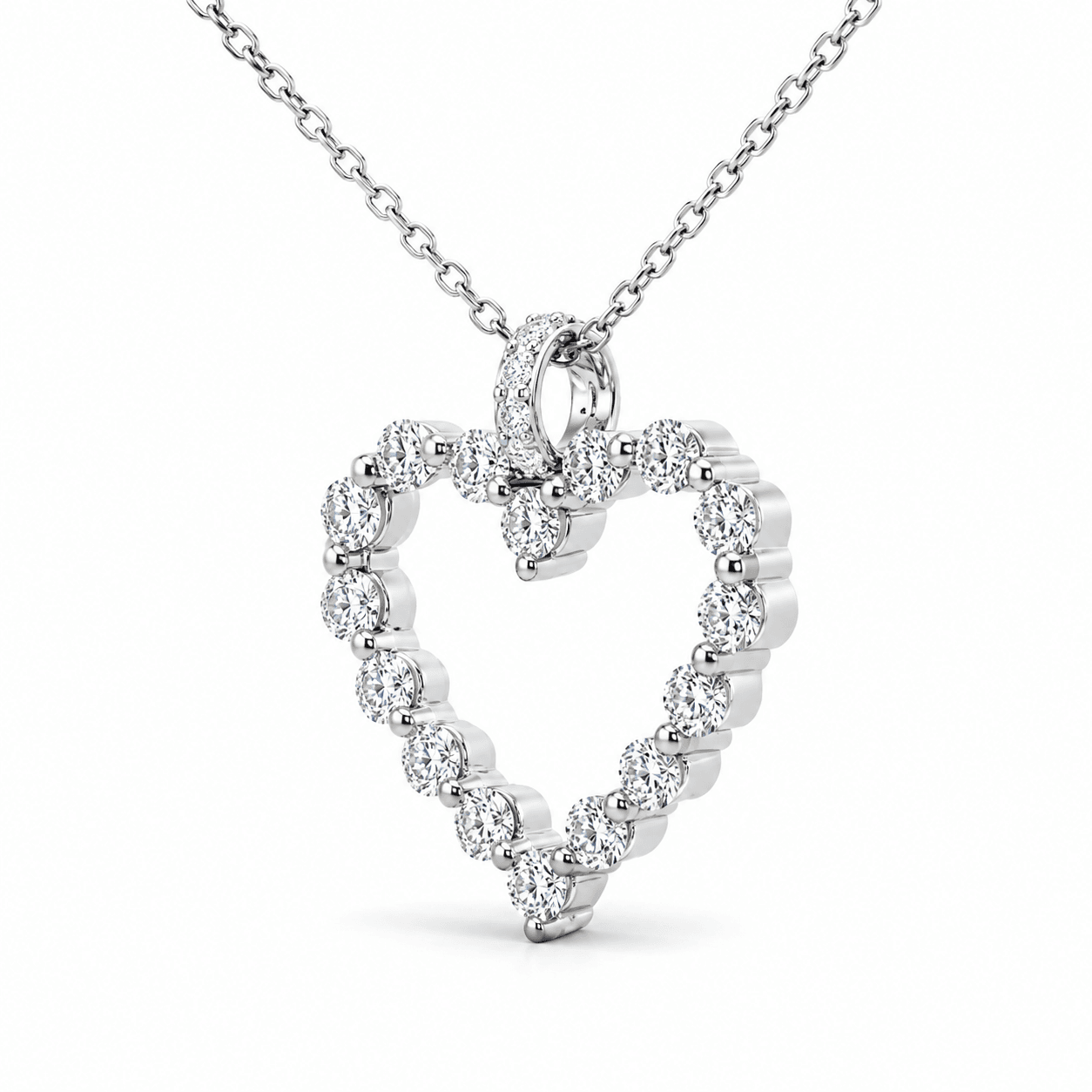 Diamond Heart Pendant Necklace