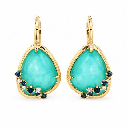 Amazonite Double Drop Earrings