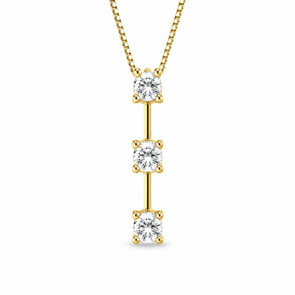 Three-Stone Diamond Necklace
