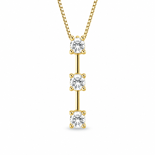 Three-Stone Diamond Necklace