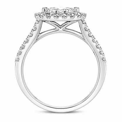 Diamond Halo Semi-Mount Engagement Ring