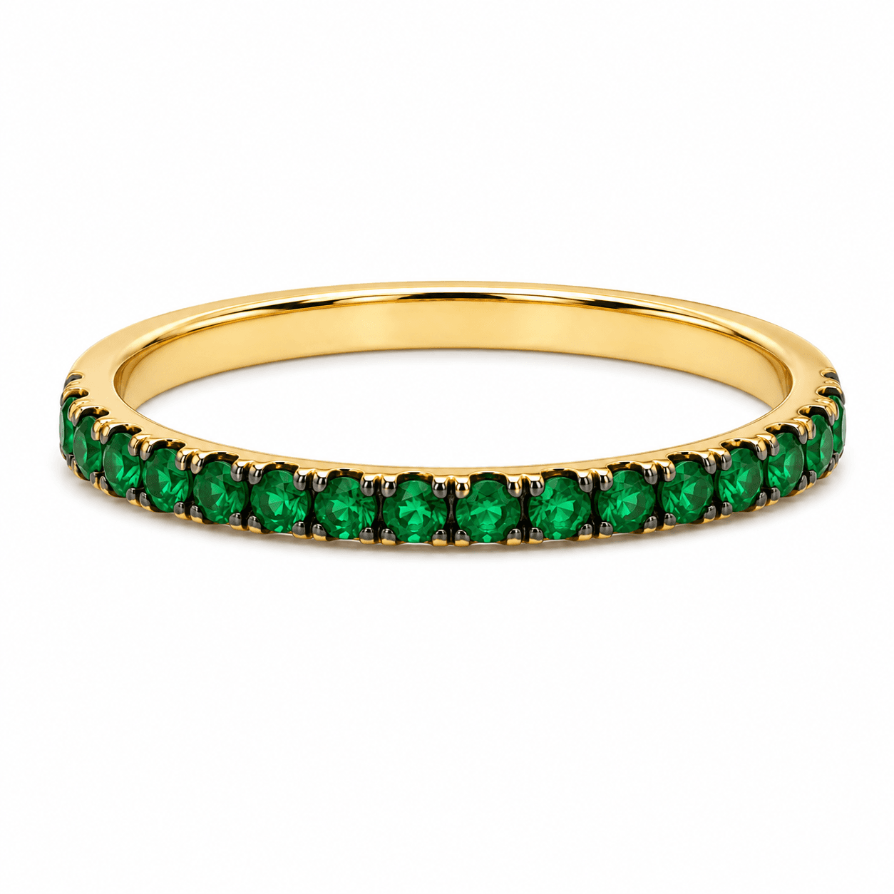 Emerald Half-Eternity Ring