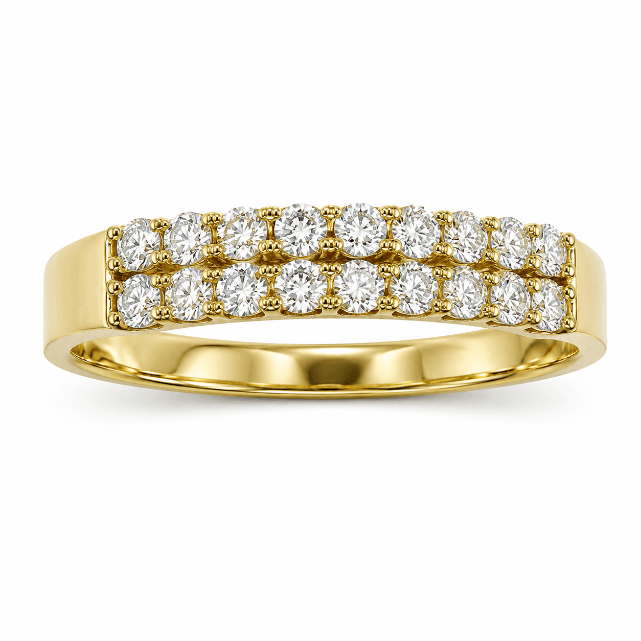 Two-Row Round Diamond Band