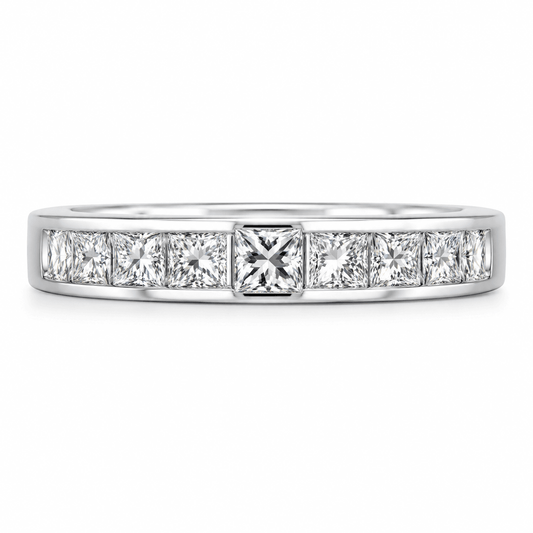 Princess-Cut Diamond Band Ring