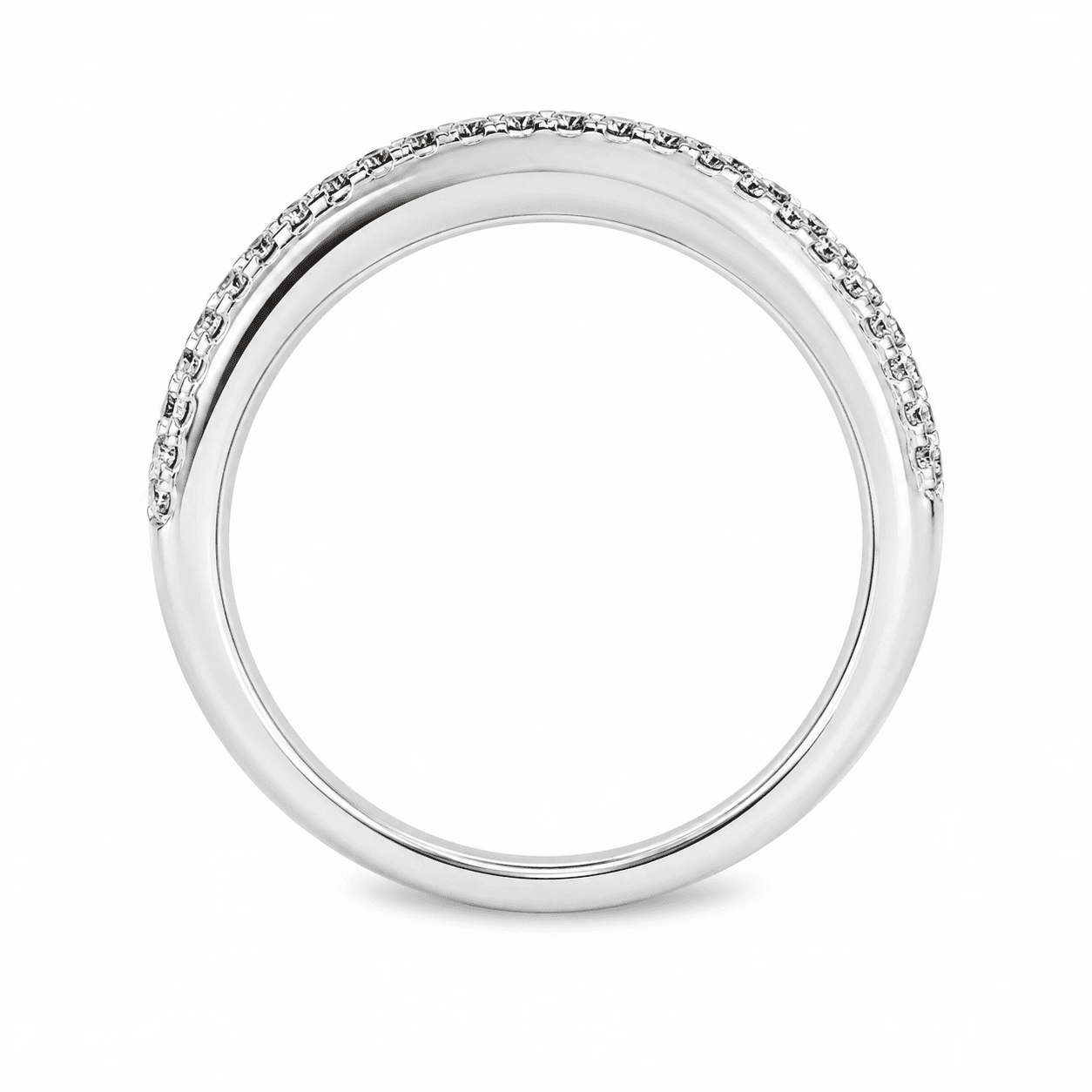 Diamond Baguette Twist Fashion Ring