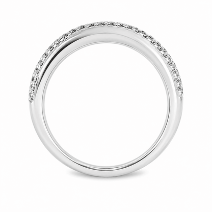 Diamond Baguette Twist Fashion Ring