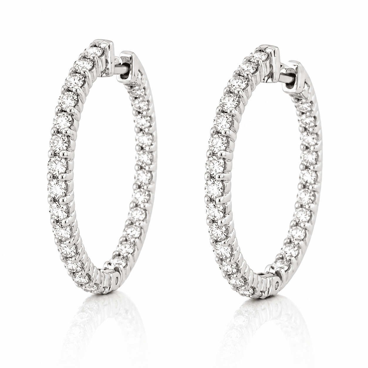2CTTW Diamond Inside-Out Hoop Earrings