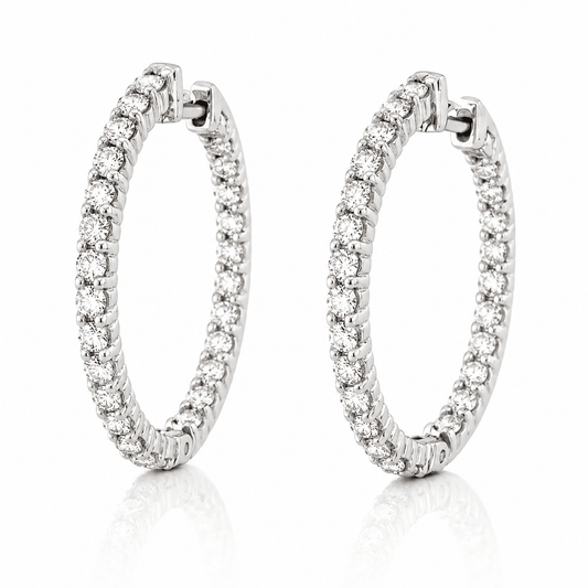 2CTTW Diamond Inside-Out Hoop Earrings