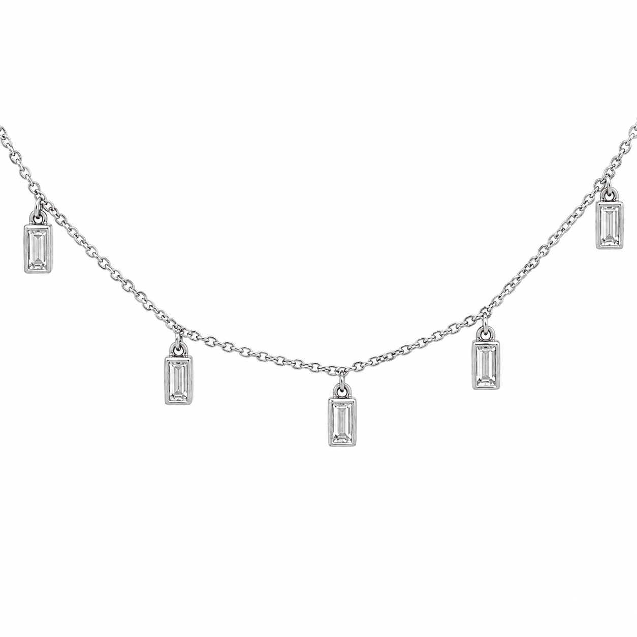 Baguette Diamond Necklace