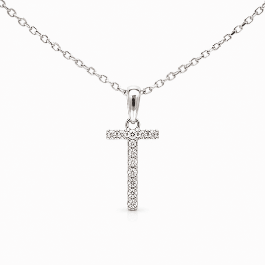Diamond Initial T Necklace