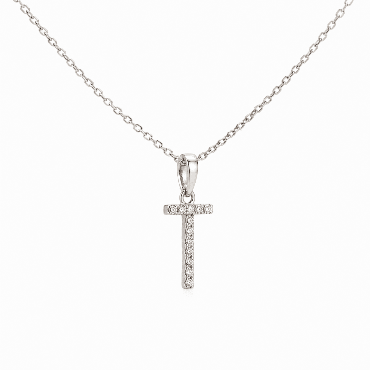 Diamond Initial T Necklace