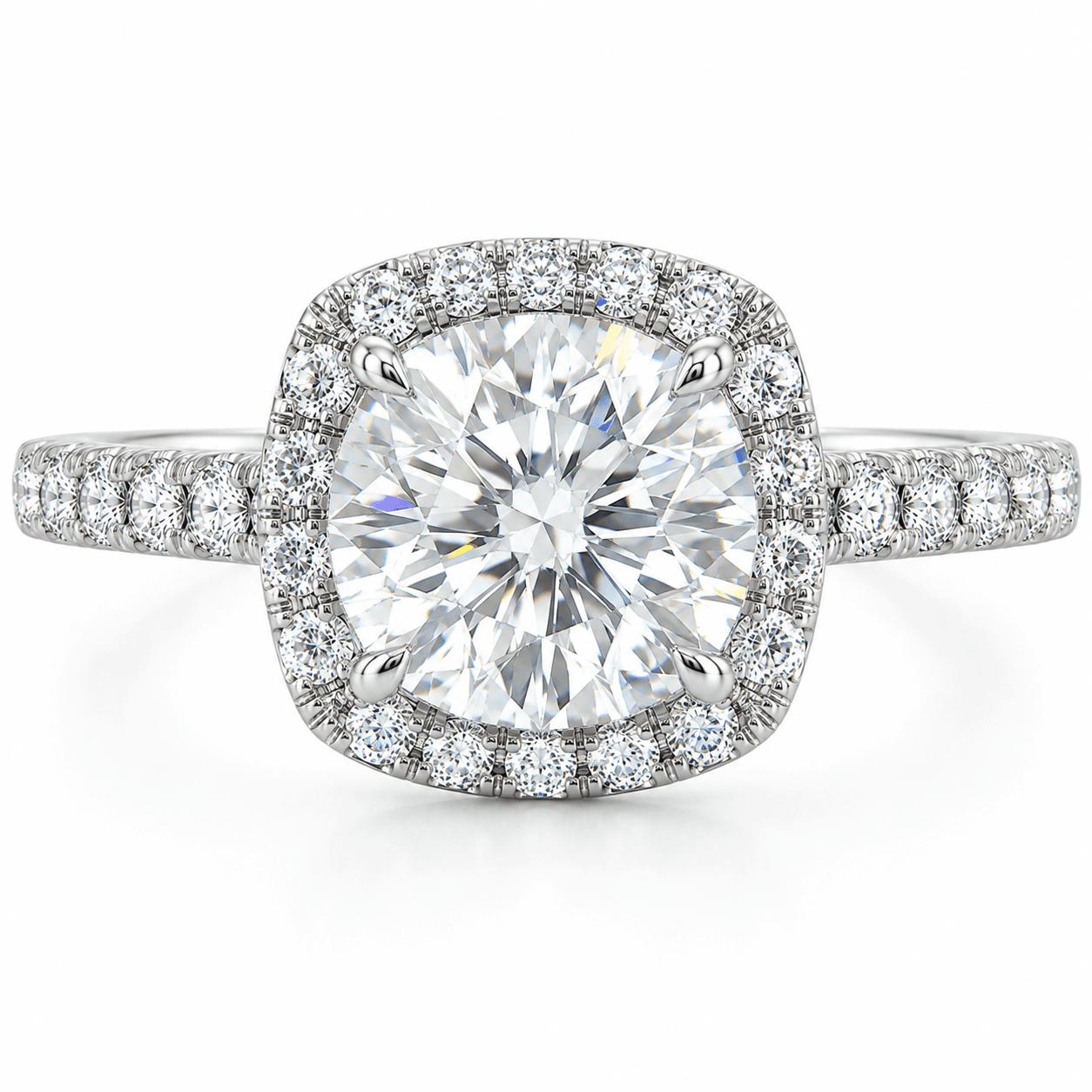 Lab-Grown Diamond Halo Engagement Ring
