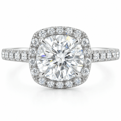 Lab-Grown Diamond Halo Engagement Ring