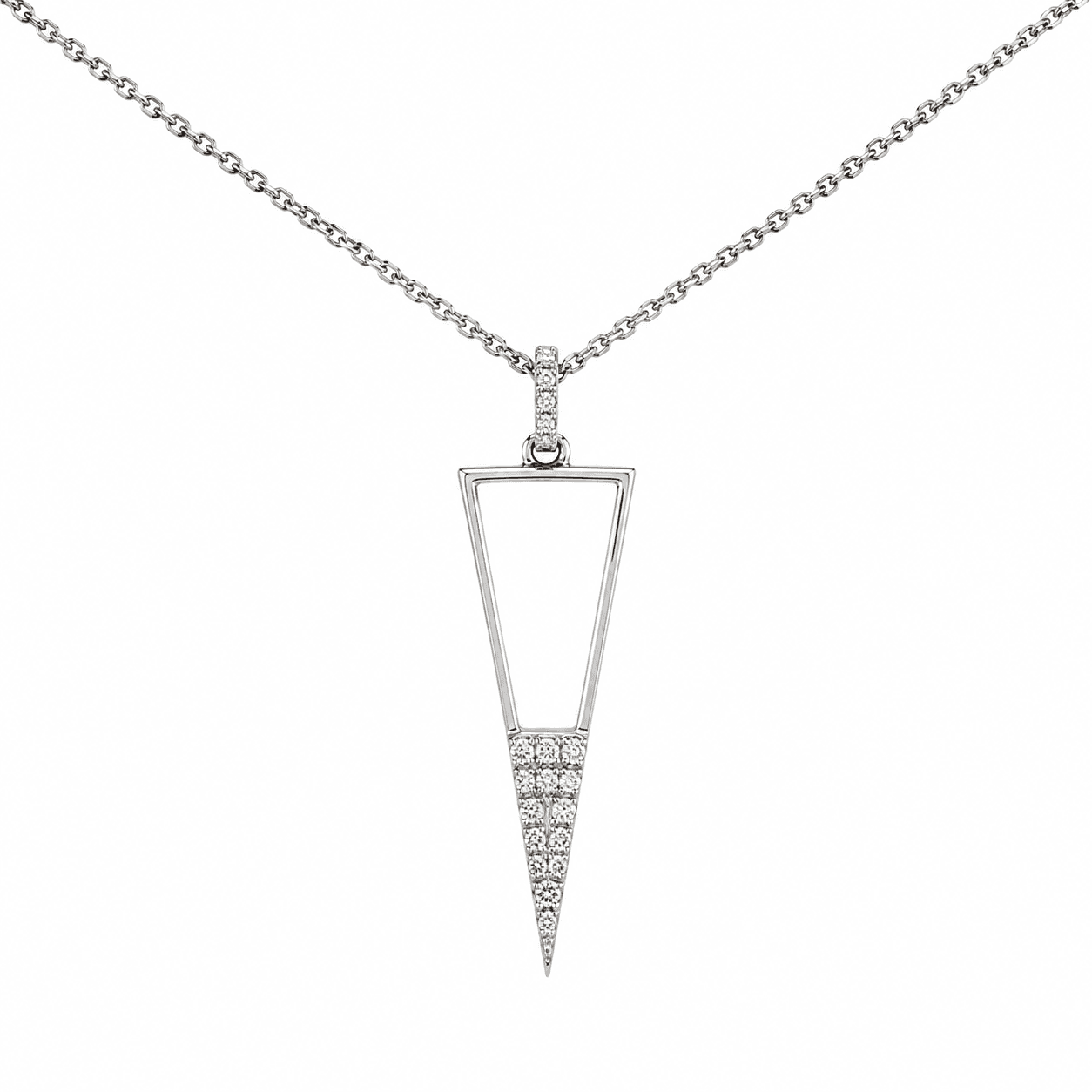 Diamond Triangle Pendant Necklace
