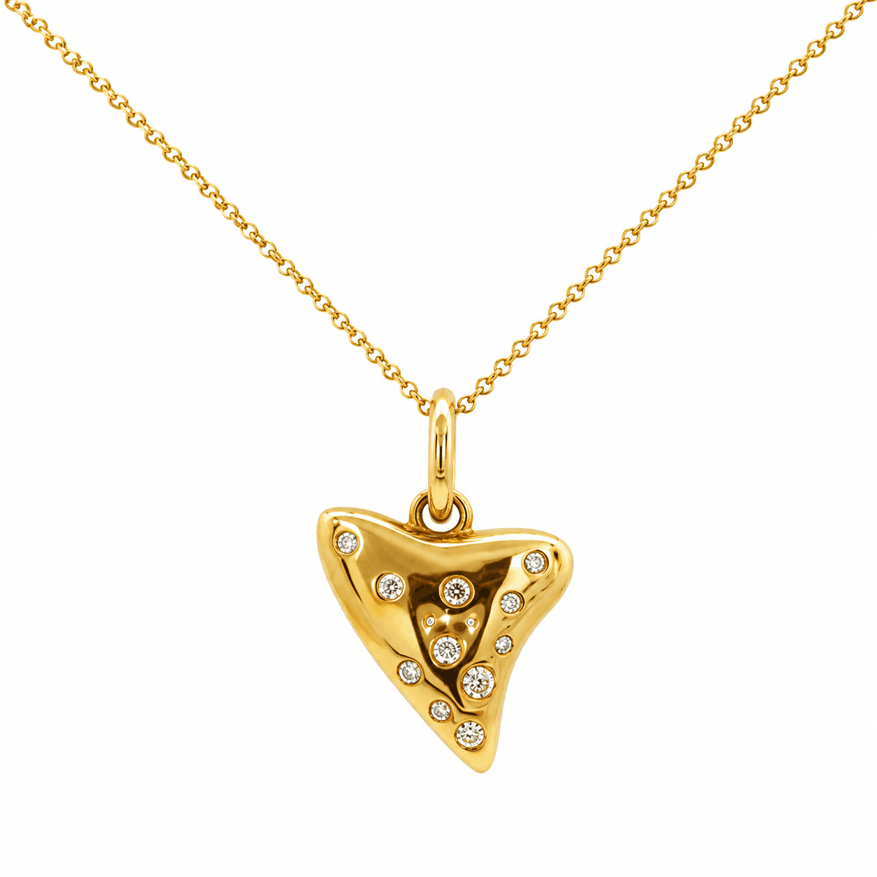 Diamond Sharktooth Pendant Necklace
