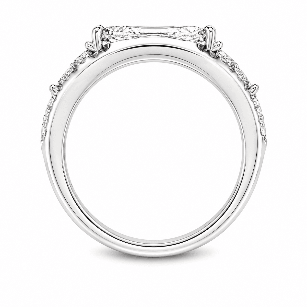 Marquise Diamond and Pink Sapphire Ring