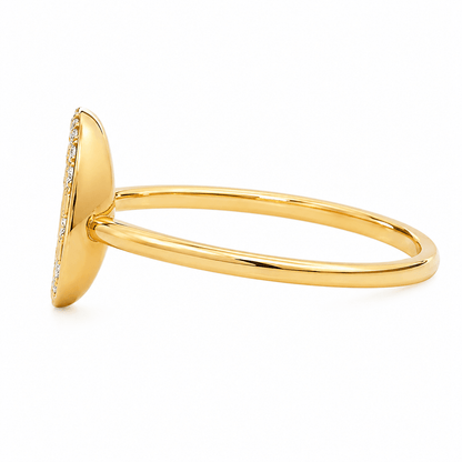 Diamond Disc Fashion Ring