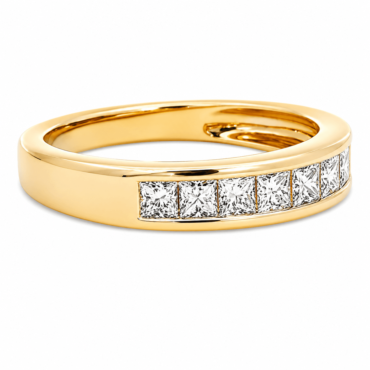 Channel Set Diamond Wedding Band