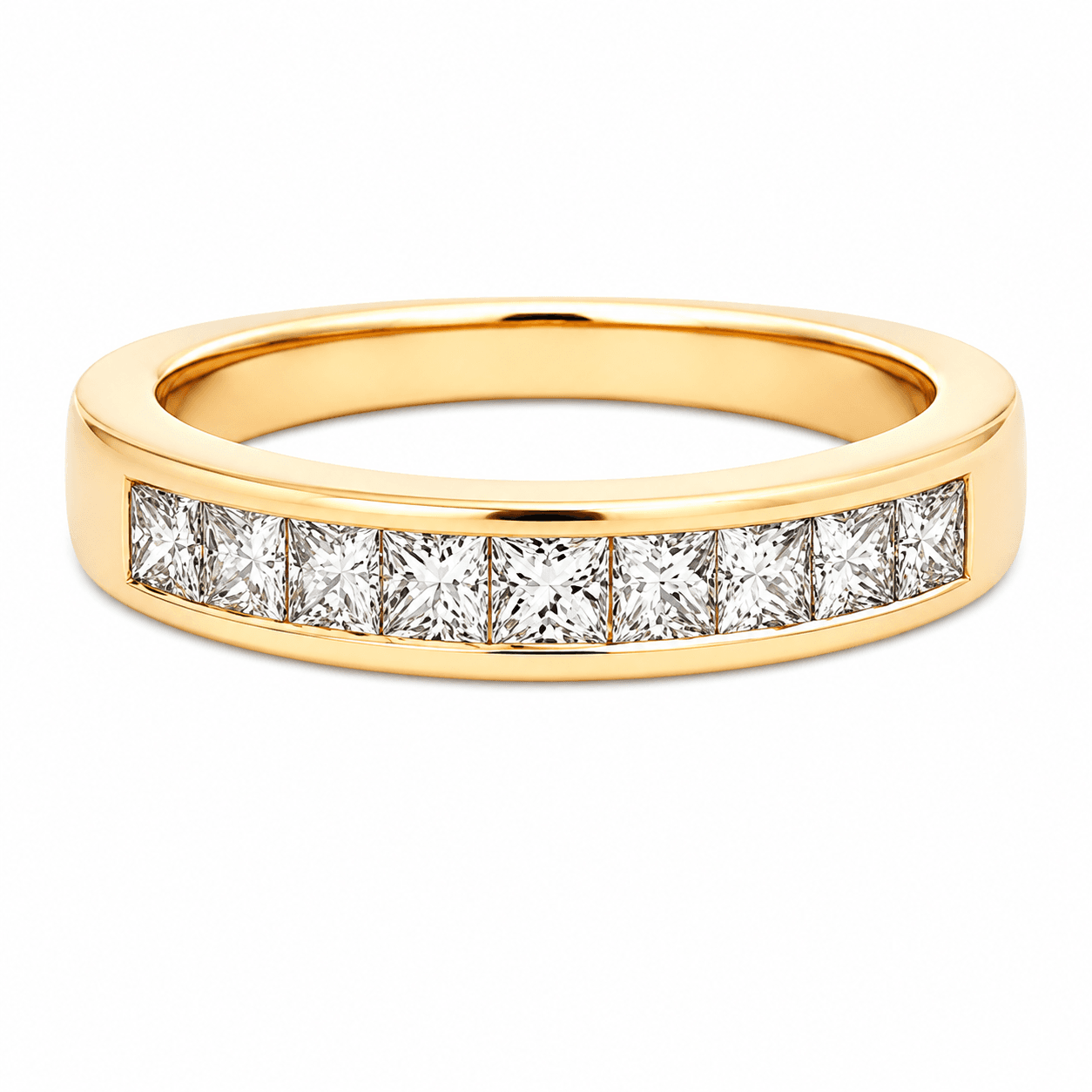 Channel Set Diamond Wedding Band