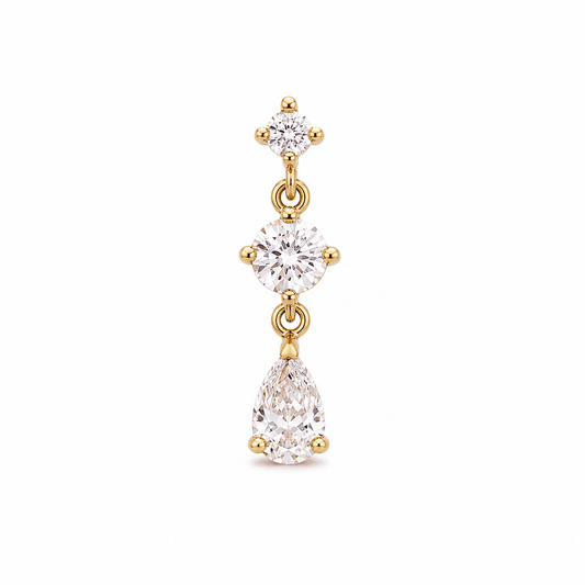 Mixed-Shape Dangle Earrings